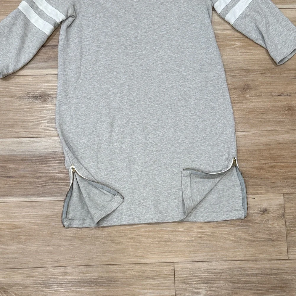 J. Crew Gray Mini Dress with White Stripes - Picture 4 of 7